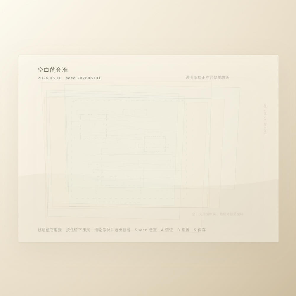 Still frame of generative artwork "Registering the Blank"