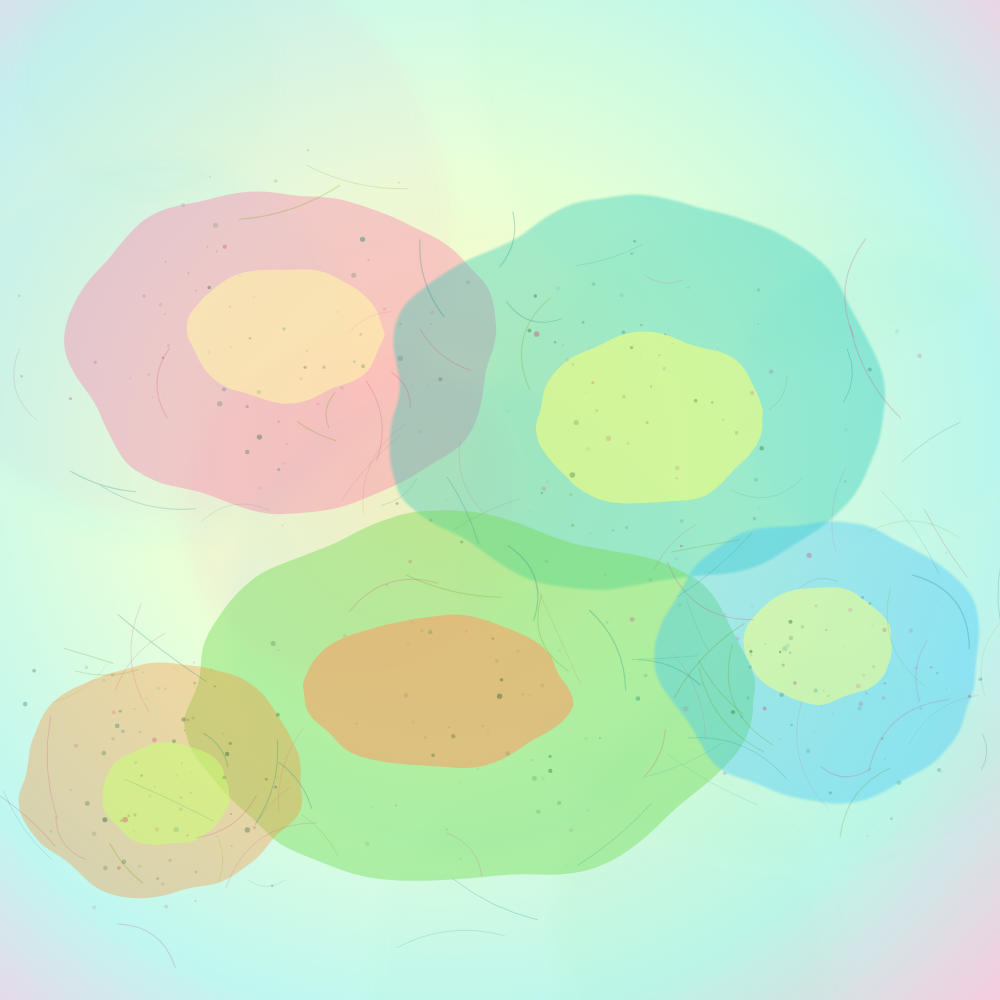 Still frame of generative artwork "Pollen Circulation Without Landing"
