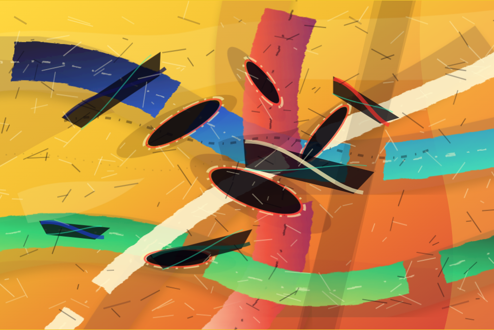 Still frame of generative artwork "A Daylit Glyph-Bone with a Sideways Bite"