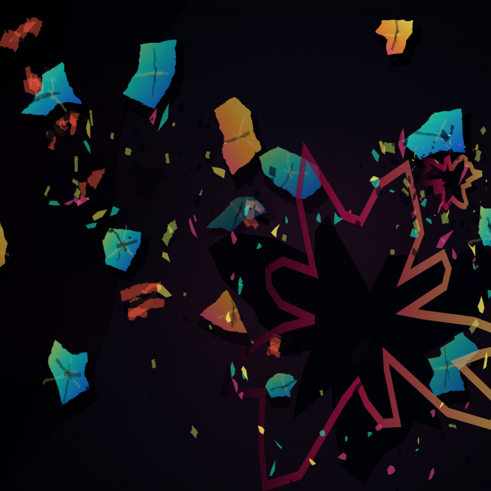 Still frame of generative artwork "Indentations Eat Away the Habitat Edge"